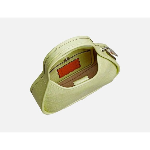 Coach Coachtopia Ergo Embossed in Pale Lime Croc Leather Tote Top Handle Bag - Picture 4 of 8